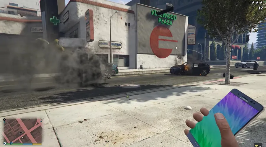 那個GTA5拿Note7當作炸彈的模組影片被三星禁掉，但Google又讓它復活了