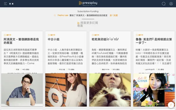 PressPlay頁面