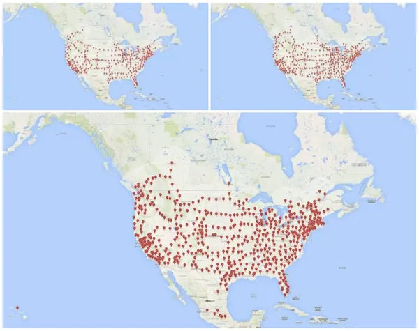 Tesla 2017 map