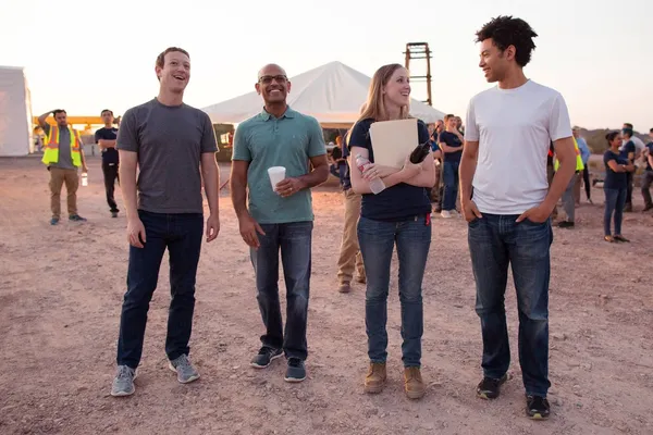 Mark Zuckerberg at Aquila first flight test