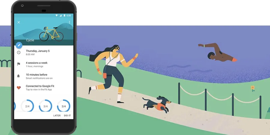 Google 月曆整合健康資訊，新的一年為你安排健身時間