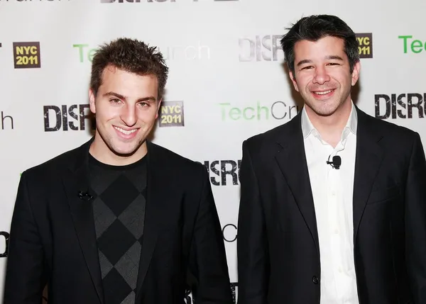 Brian Chesky and Travis Kalanick