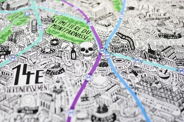 Hand drawn maps by Jenni Sparks