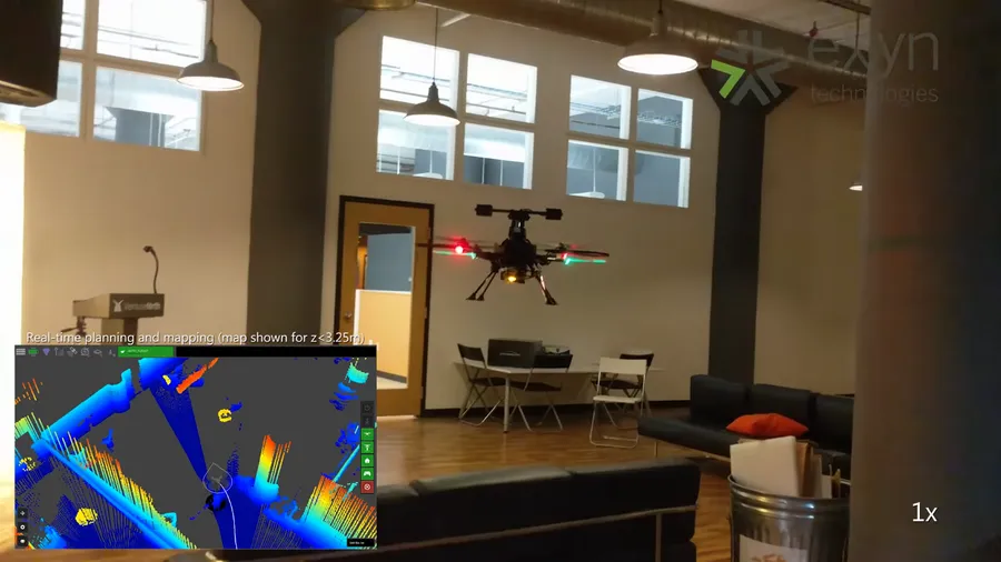 Exyn——無人機版自動駕駛系統：結合AI繪製環境3D圖，沒有GPS訊號也能飛至目的地！