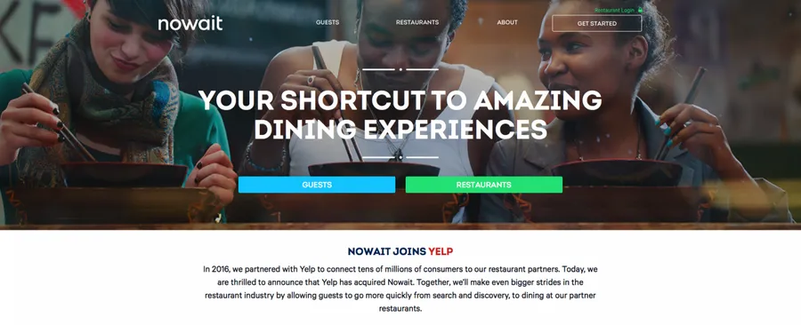從投資者升級老闆，Yelp宣布以4千萬美元買下即時候位服務NoWait
