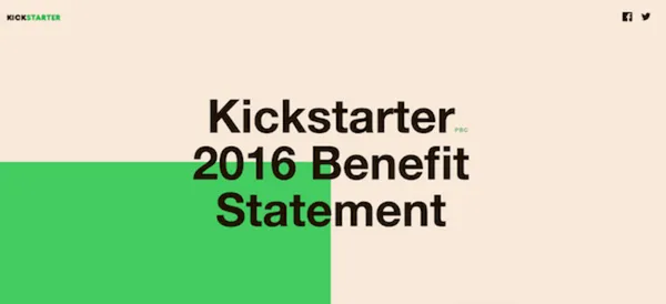 群募平台龍頭 Kickstarter 轉型「公眾福利企業」後的首次年度報告 