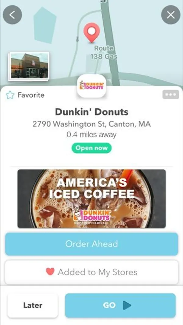Waze＋Donkin' Donuts