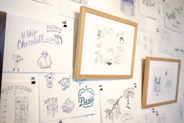 日本2017.04.04~04.16_CHALKBOY個展「INK BLUE」@手紙舎（照片來源：C