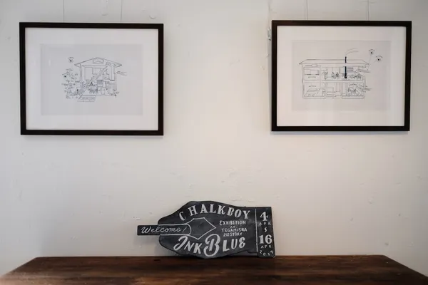 日本2017.04.04~04.16_CHALKBOY個展「INK BLUE」@手紙舎（照片來源：C