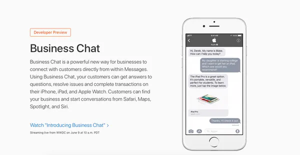 Apple Business Chat