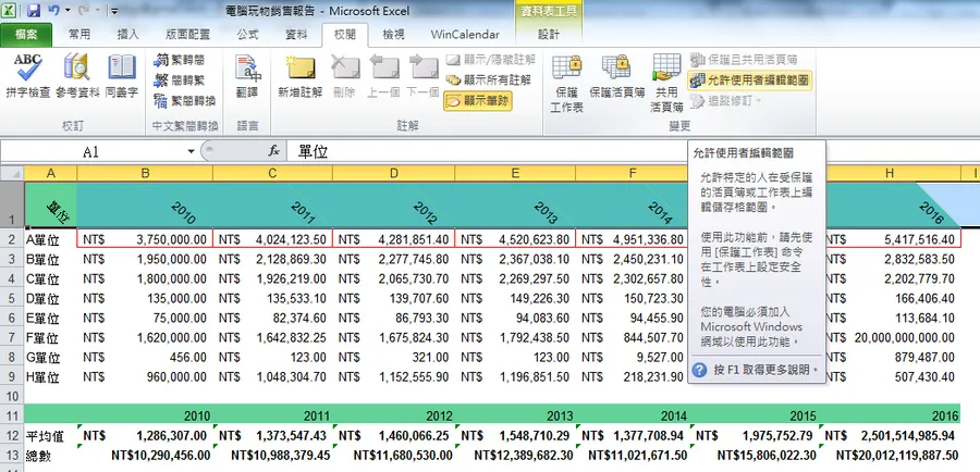 學會Word限制編輯與Excel保護工作表，給人填寫表單不出錯