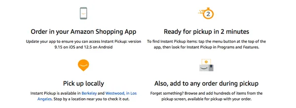 Amazon Instant Pickup