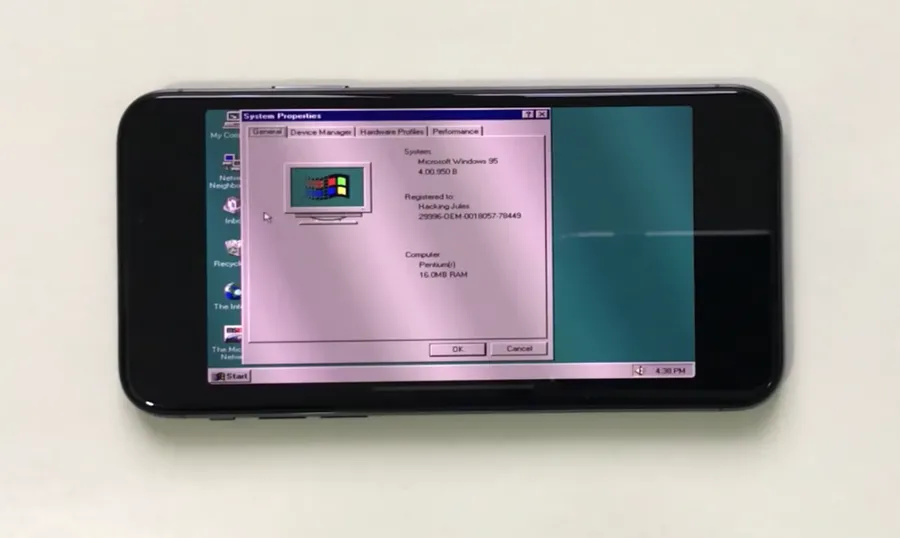 完全不卡跑Windows 95！iPhone X上玩踩地雷、模擬城市