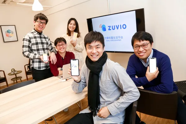 Zuvio_學悅科技_左起_林國偉_唐偉軒_謝雅如_羅子為_張朝麒_Meet創業午餐會_2018-0