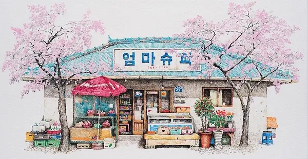 me-kyeoung-lee-south-korean-convenience-store-draw