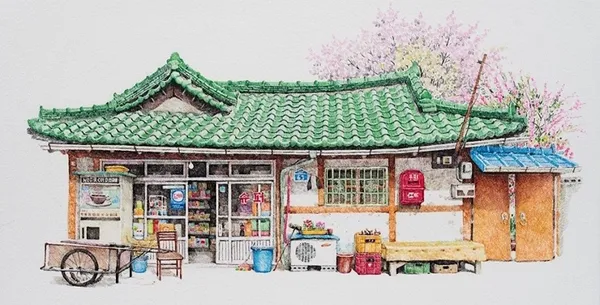 me-kyeoung-lee-south-korean-convenience-store-draw