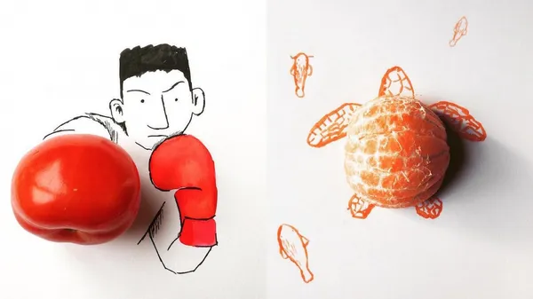 生活處處有趣味！實物結合插畫，布拉格學生獨一無二的生活創作