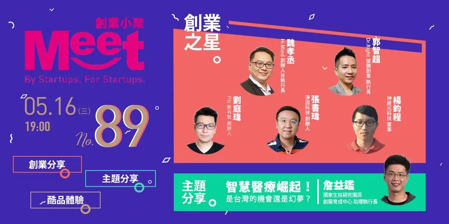 【創業小聚#89】健康醫療崛起！新創如何打造健康生態圈？
