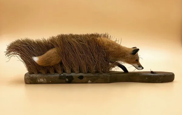 Simon Brown_羊毛氈_舊毛刷_野生動物.jpg