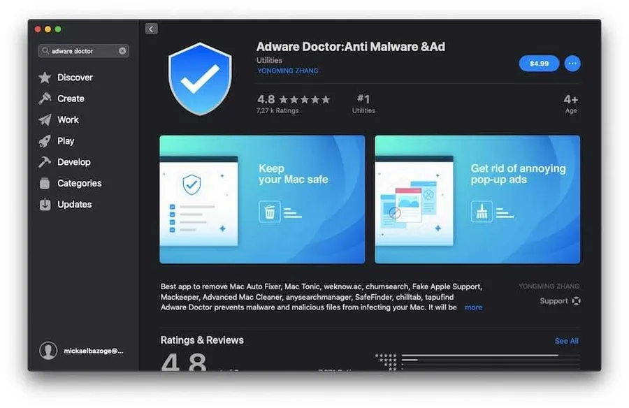 Mac App Store排名第一的付費應用，傳竊取用戶記錄