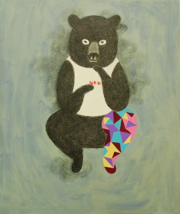 10.妞妞熊_Neu Bear 45.5 38cm canvas.JPG