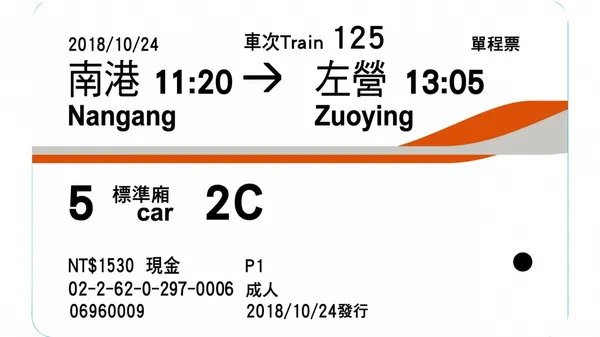 台灣高鐵車票首度改版！3重點調整：票面顏色、字體大小、資訊分層