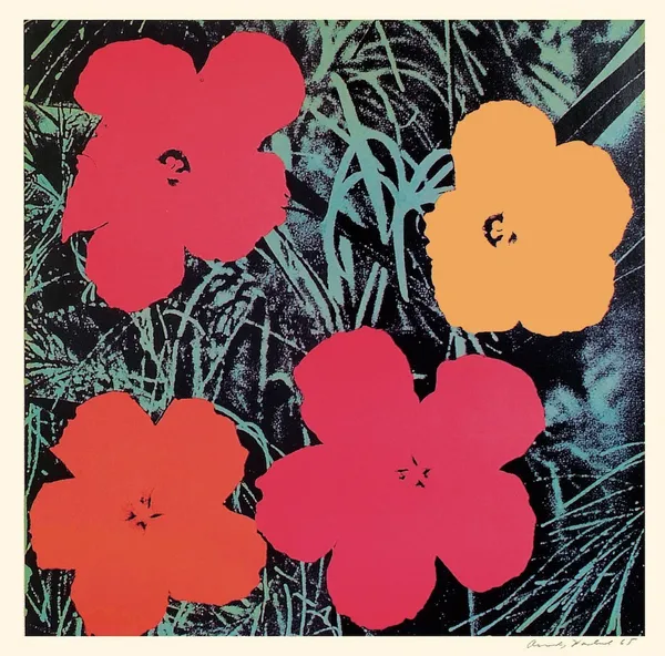 安迪沃荷特展〈花〉1964年 紙板上平版印刷.jpg