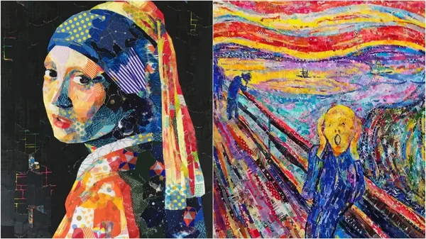 用指尖撕出大師作品？日本紙膠帶藝術家拼貼出世界名畫