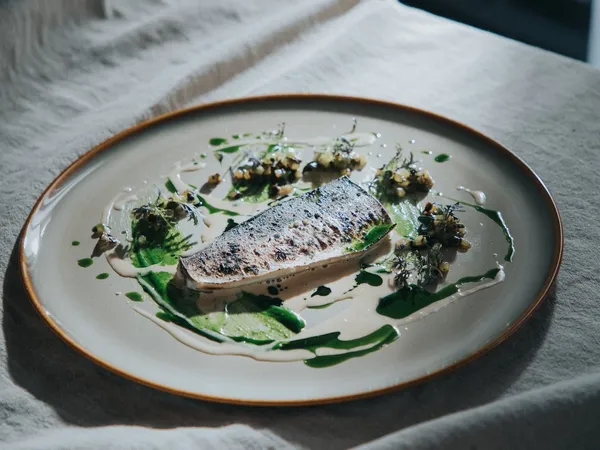 The Tavernist＿Mackerel-Celtuce-Barley-Coriander_ 鯖