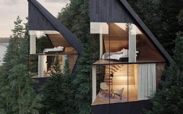隱身山林的樹屋旅店！阿爾卑斯山森林裡，Peter Pichler建築工作室最新力作