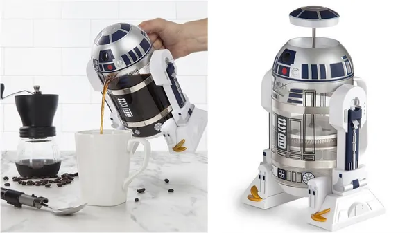 可愛的機器人咖啡壺！星際大戰「R2-D2法式濾壓壺」泡一杯咖啡開啟美好早晨！