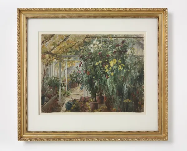 Edith Dawson, 'Conservatory at Renishaw', watercol
