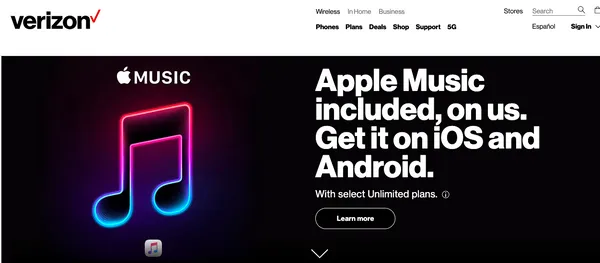 Apple Music和Verizon在資費方案上合作