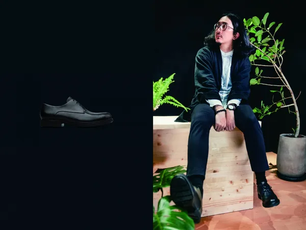 平面設計師 彭冠傑×Camper Twins系列黑色休閒鞋，NT$8,680。.jpg