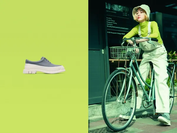 平面設計師 盧奕樺×Camper Pix系列灰色白底休閒鞋，NT$7,280。.jpg