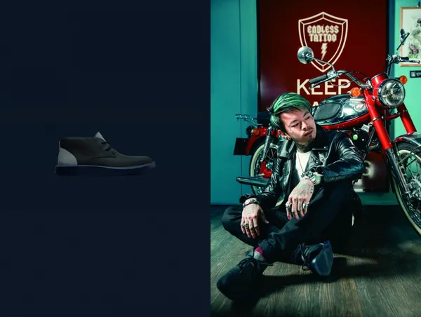 刺青師 孫士恩×Camper Bill系列黑灰拼色休閒鞋，NT$7,480。.jpg