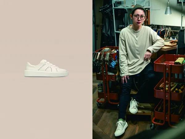 金工設計師 蔡依珊×Camper Courb系列白色休閒鞋，NT$6,680。.jpg