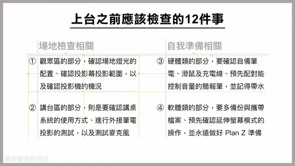 上台之前應該檢查的12件事_12_簡報藝術烘焙坊.png