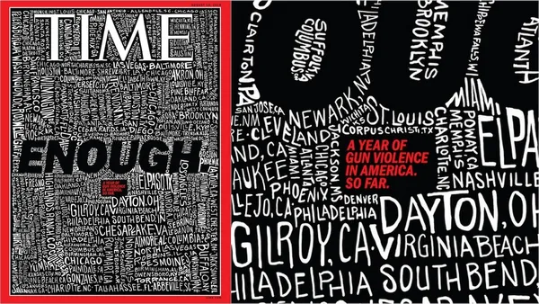 美國《時代》雜誌最新封面設計，畫下淹沒於槍枝暴力的最後請求