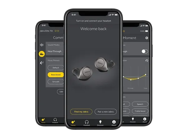 透過Jabra Sound+，可自訂音樂等化器、環境音，還可協尋耳機。