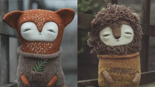 厭世得可愛！結合羊毛氈、縫紉、刺繡工藝，俄國藝術家的「厭世動物園」