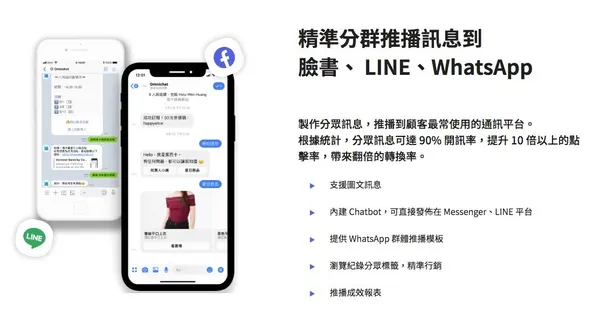 Omnichat提供電商用戶分群推播服務
