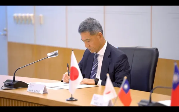 20200528 日本瑞穗銀行×南科×StarFab台日創新加速器_簽署儀式_瑞穗銀行林裕新 本部長