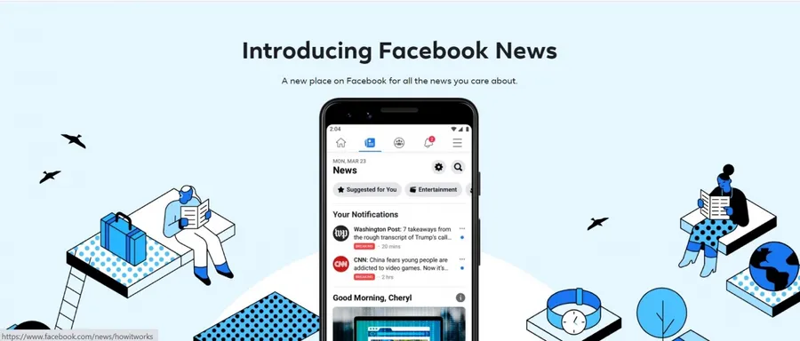 Facebook News新聞分頁服務正式上線，要幫媒體導流、賺廣告費