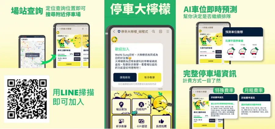 YouBike場站查詢、自駕找車位　透過LINE官方帳號指引交通新商機