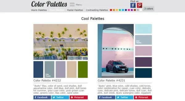 6 個簡報配色網站推薦：Cool Palettes