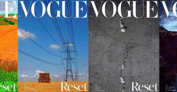 把封面當藝廊！英國版《VOGUE》8 月號超強陣容，共 14 版封面以「重置 RESET」回應疫情時代