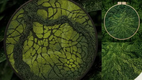 每幅刺繡都是一場心靈療癒！手工繡出大地細膩紋理，Litli Ulfur 既宏觀也微觀的自然刺繡
