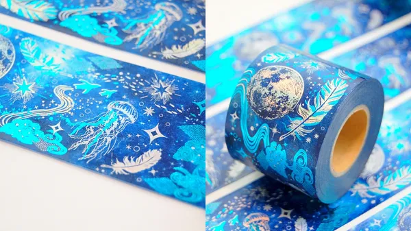 演繹星空、深海之美！日本「星海飛行」限定箔押紙膠帶，以細膩燙印詮釋不同層次的藍