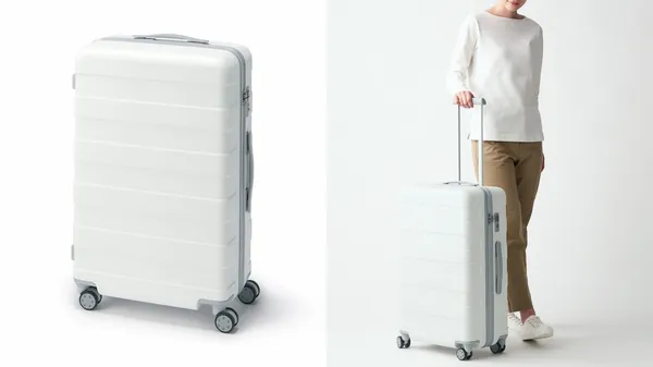 無印良品「白色行李箱」登場！MUJI 為四輪硬殼止滑拉桿箱推出新款「白色」